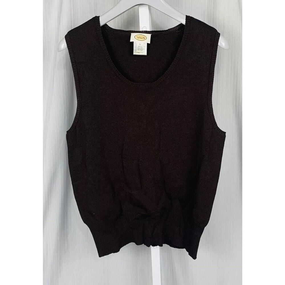 Talbots‎ Sweater Tank Top Women's Large Brown Shirt